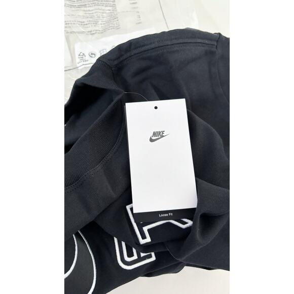 Nike Air Short Sleeve Boyfriend T Shirt Black Womens Size XS New Loose Tee - Picture 6 of 7